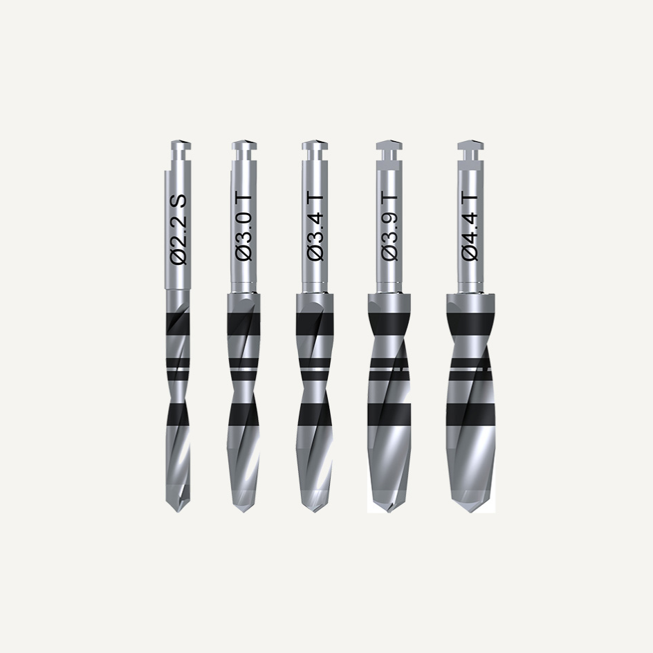 Drill Kit Tapered: Twist Drills ∅2.2S, 3.0T, 3.4T, 3.9T and 4.4T